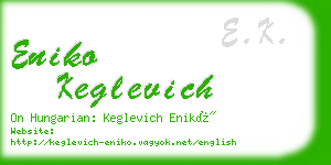 eniko keglevich business card